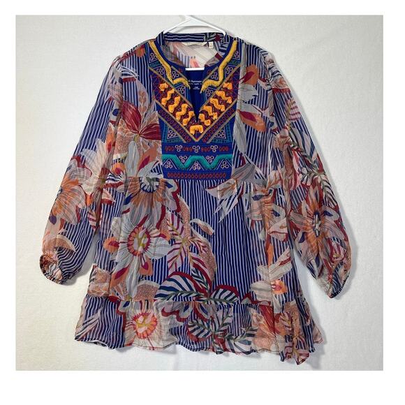 Soft Surroundings Tops - Soft Surroundings Tory Tunic Top L Embroidered Boho Base Tank